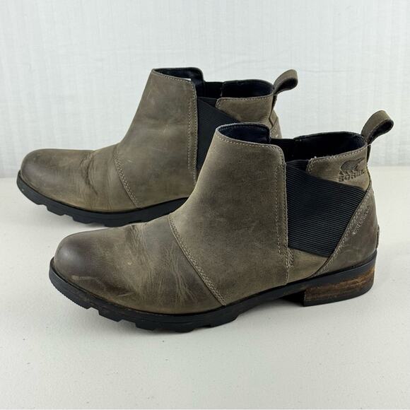 Sorel Emelie Chelsea Waterproof Ankle Boots Women’s Size 9.5 EUR 40.5 Full-Grain - Picture 3 of 11